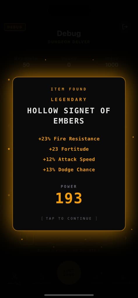 Legendary item reveal for Hollow Signet of Embers